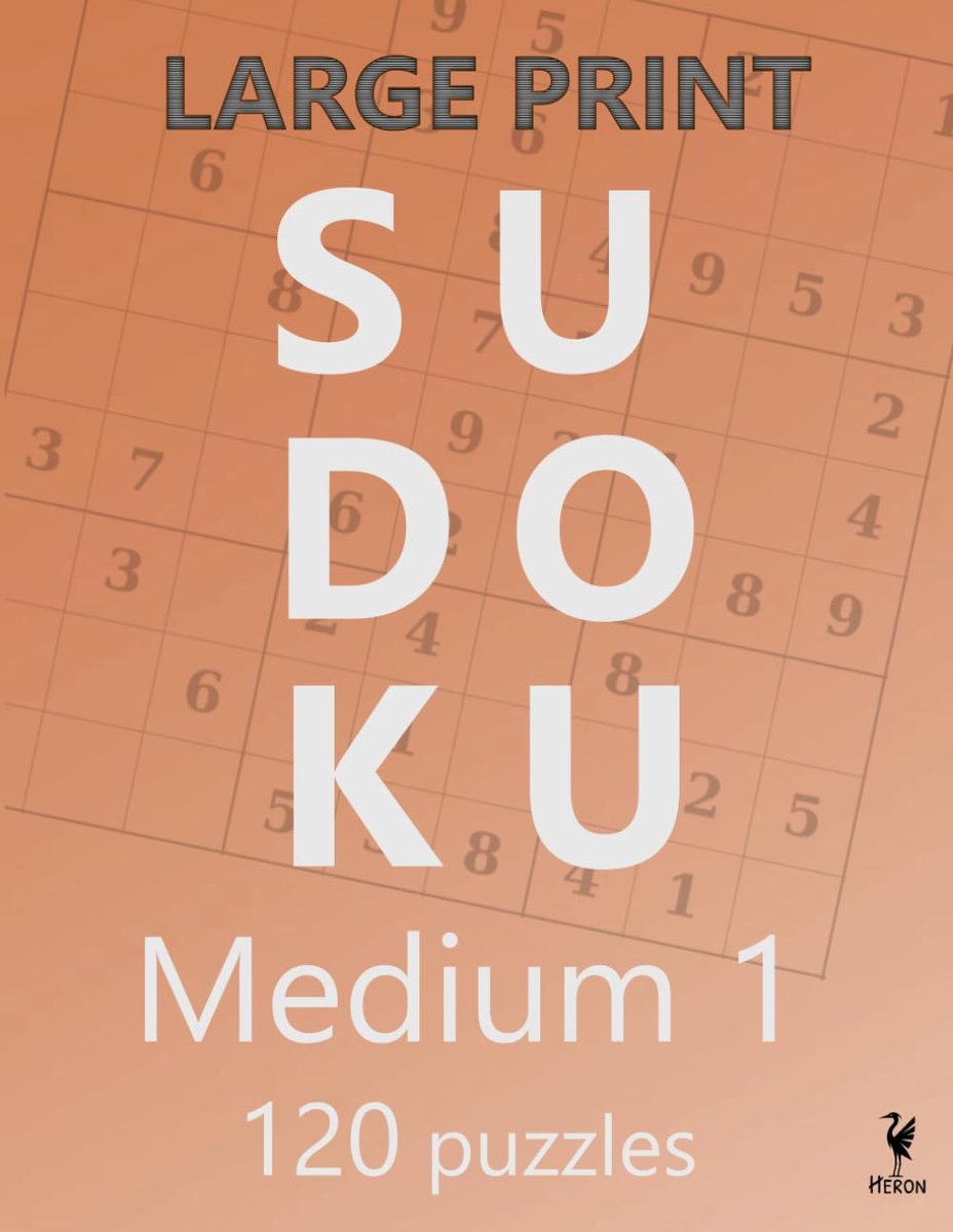 Large Print Medium Sudoku 1: 120 Original Sudoku Puzzles for Adults - ShopVlot