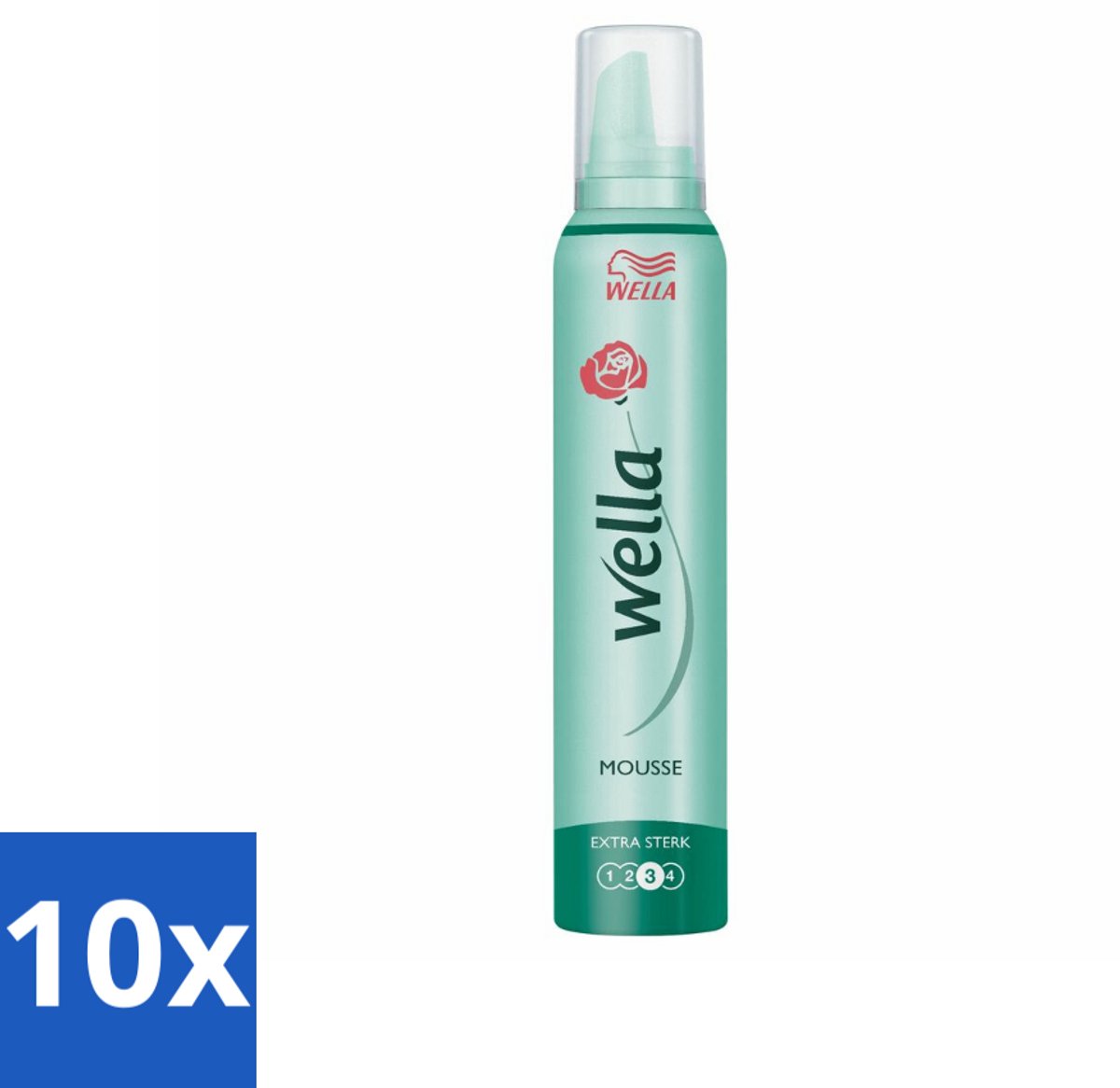 10 x Wella Extra Strong Hold Haarmousse 200 ml - Haarmousse - Versteviging - Stevigheid - Flexibiliteit - UV Bescherming