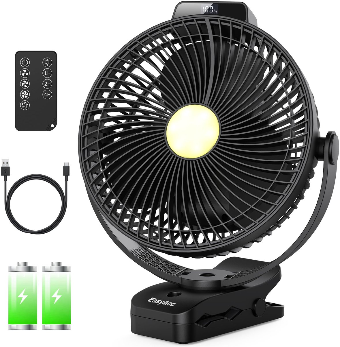Solidchoice - Camping Ventilator met 20.000 mAh en 43 Uur Batterijduur