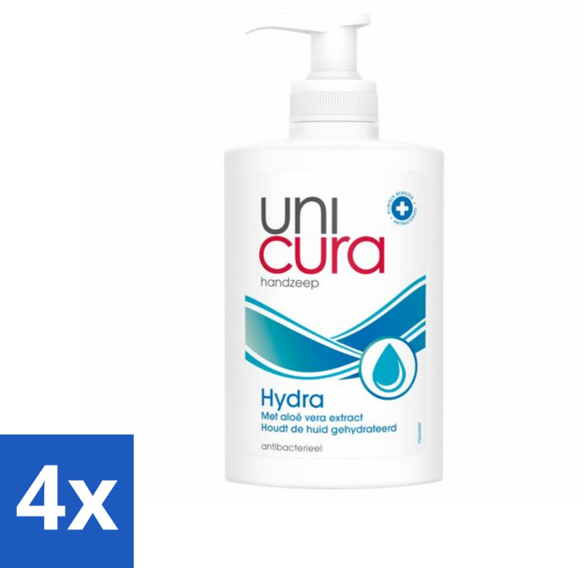 4 x Unicura Vloeibare Handzeep Hydra 250 ml - Handzeep - Hydra - Antibacteriële Handzeep - Handhygiëne - Handverzorging