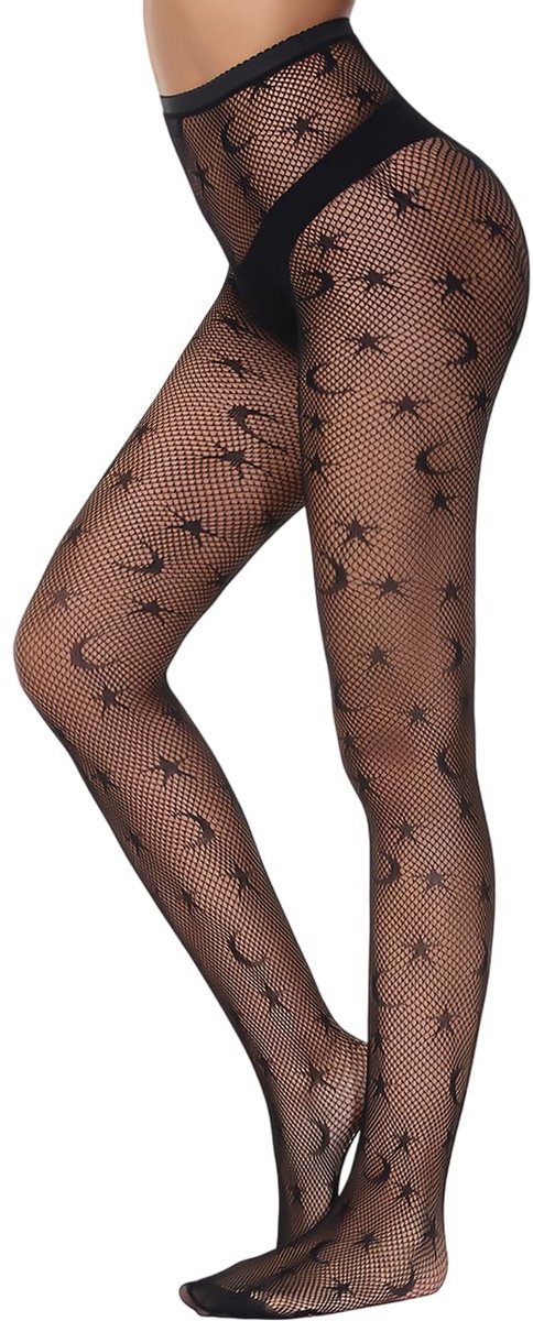Elzusha - Viscose Legging met Maan en Sterren Patroon