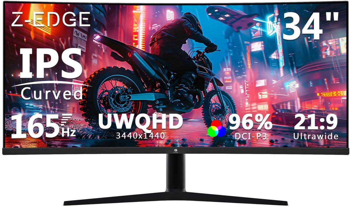 Elzusha - 34'' Curved Gaming Monitor met 3440x1440 Resolutie