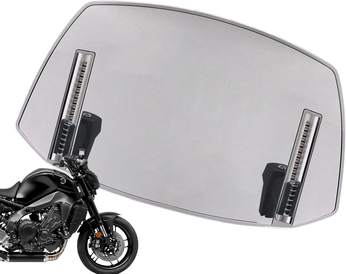 Motor Windscherm - Scooter Deflector - Stabiliteit Verbeteren - Universele Pasvorm - 30x19cm - Transparant Grijs