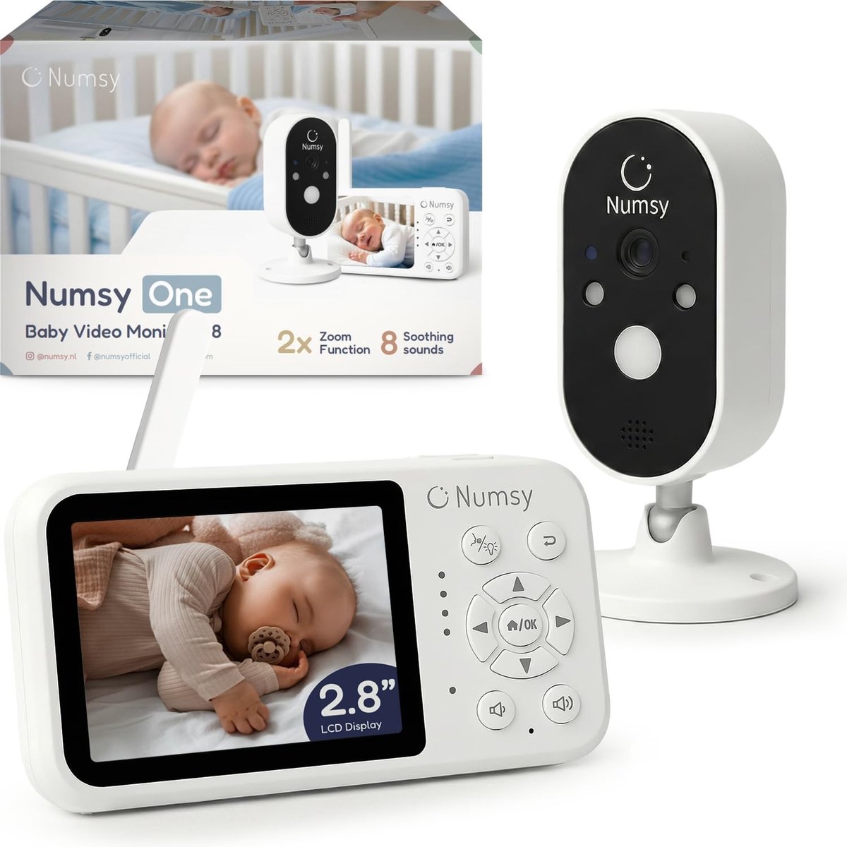 Elzusha - Babyfoon met Camera en Nachtzicht