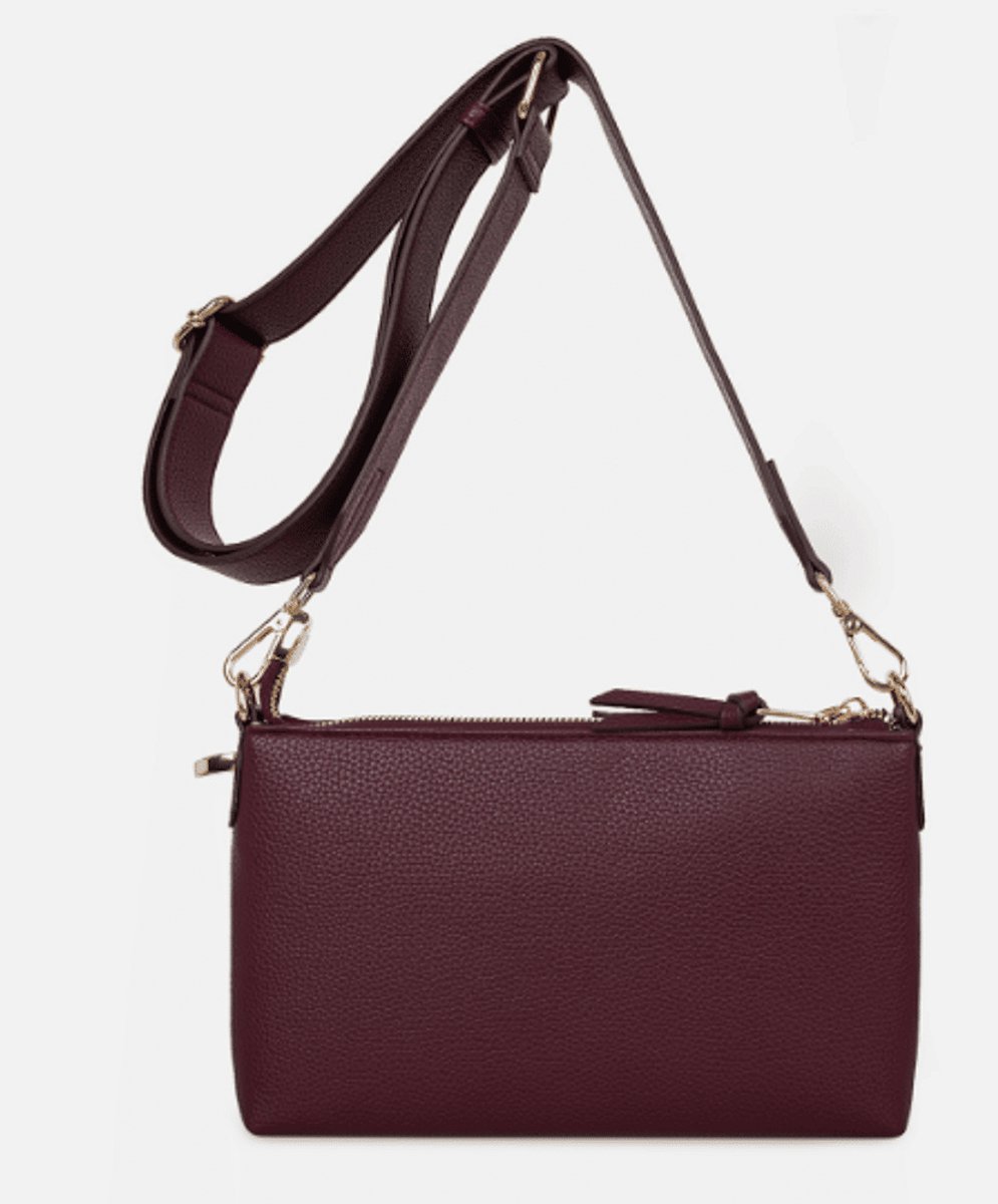 Laurent David Dames Crossbody Estée | Bordeaux | Maat: One Size