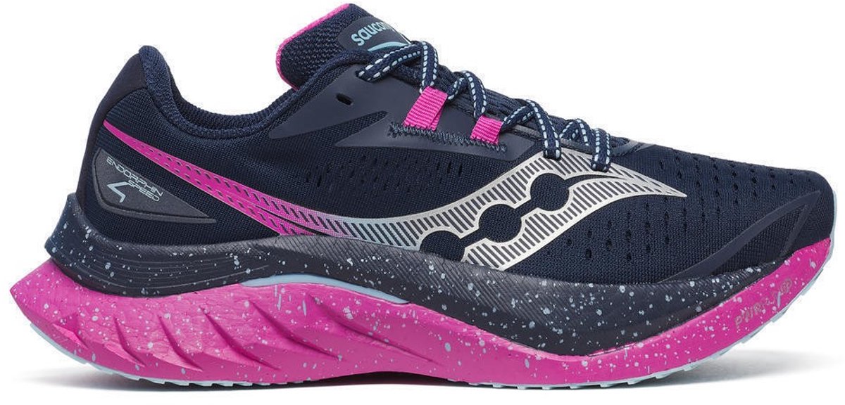 Saucony Endorphin Speed 4 W - Hardloopschoenen - Navy Fuchsia - Maat 42 EU