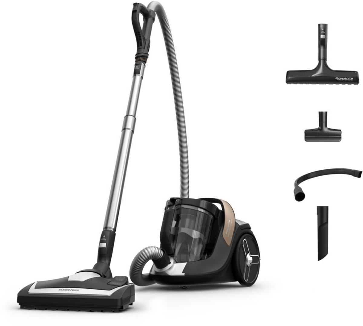 Rowenta Silence Force 8 Cyclonic RO7C44 - Stofzuiger zonder zak - 900W - HEPA-filter Zwart;Bruin