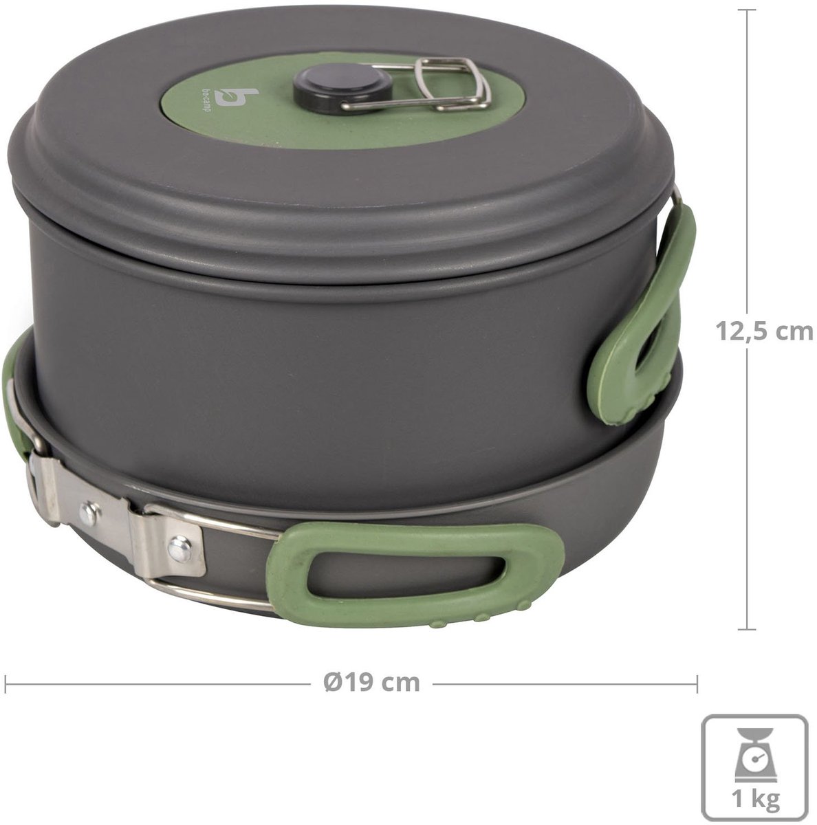 Bo-Camp Pannenset - Explorer - 4-Delig - Hard anodized - Aluminium