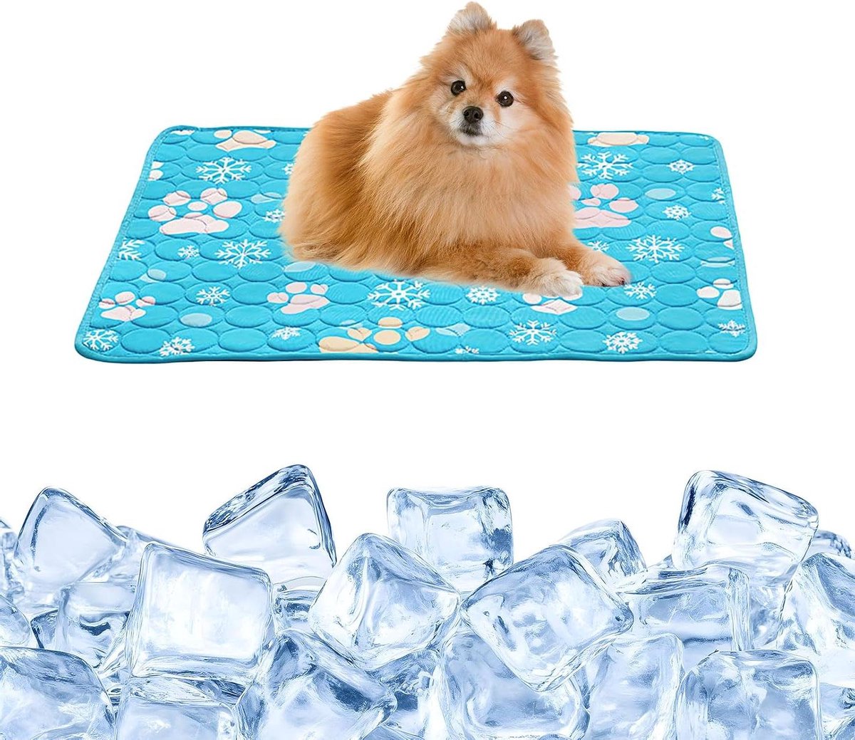 Honden Koelmat - Zelfkoelend Kleed - Zomerse Koelte - Ademend Materiaal - 70 x 55 cm - Blauw