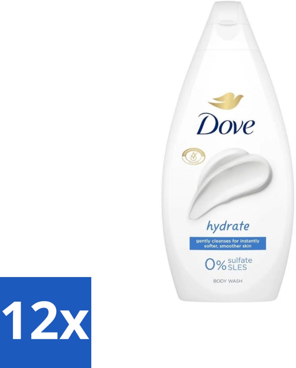 Dove Douchecrème Hydrate 450 ml - Voordeelverpakking - 12 stuks