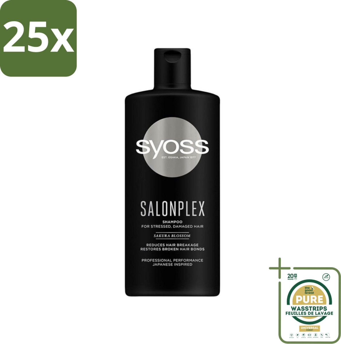 25 x Syoss Salonplex Shampoo - Shampoo - Bescherming - 440 ml - Grootverpakking - Haarschade - Haarkleur - Haarbescherming - Haarversterking - Salonplex