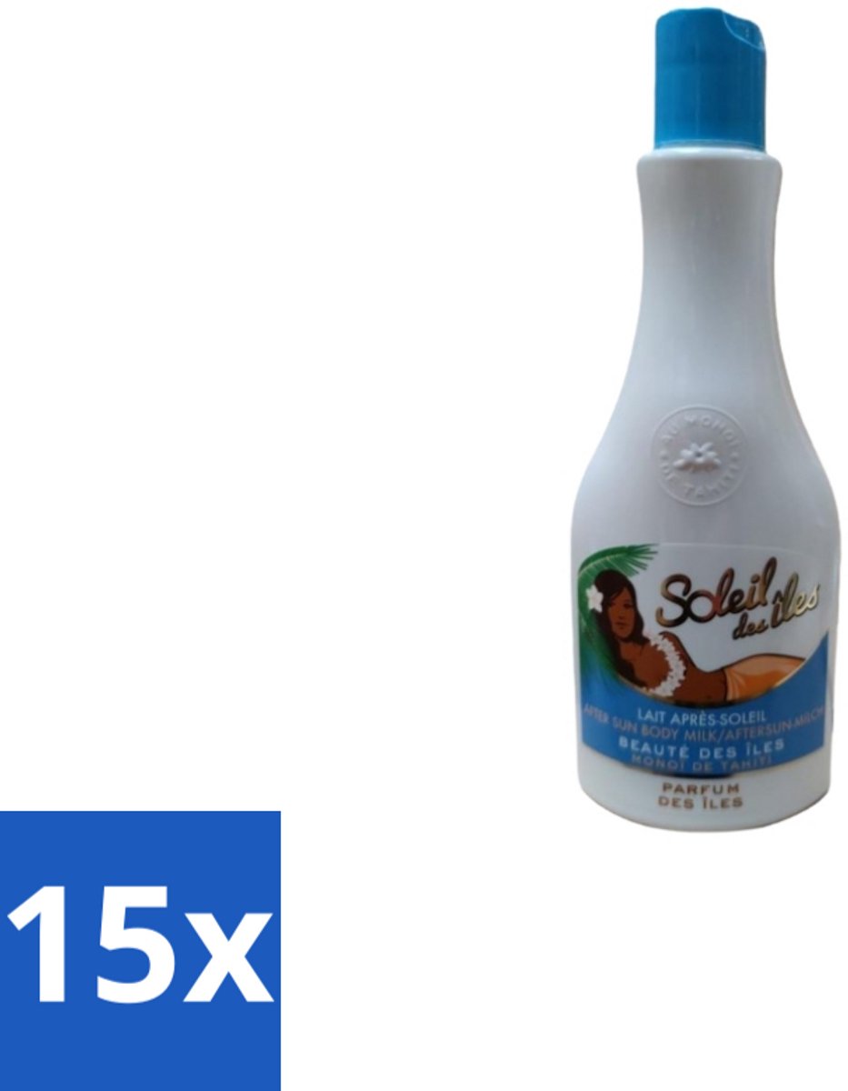 15 x Soleil des Îles – Aftersun Bodymilk – Monoï de Tahiti Kokos – 150 ml - Aftersun Bodymilk - Monoï De Tahiti - Zonverzorging - Huidherstel - Hydratatie Na Zon