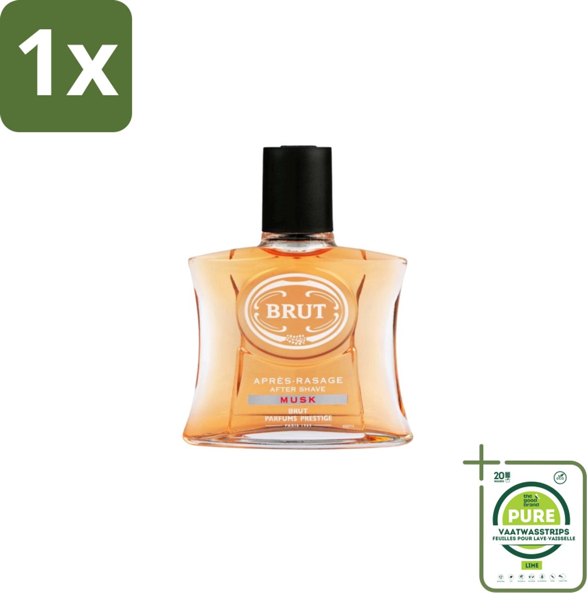 1 x Brut – Aftershave Lotion – Musk – 100 ml - Aftershave - Aftershave Musk - Aftershave Voor Mannen - Herenverzorging - Geur Na Het Scheren