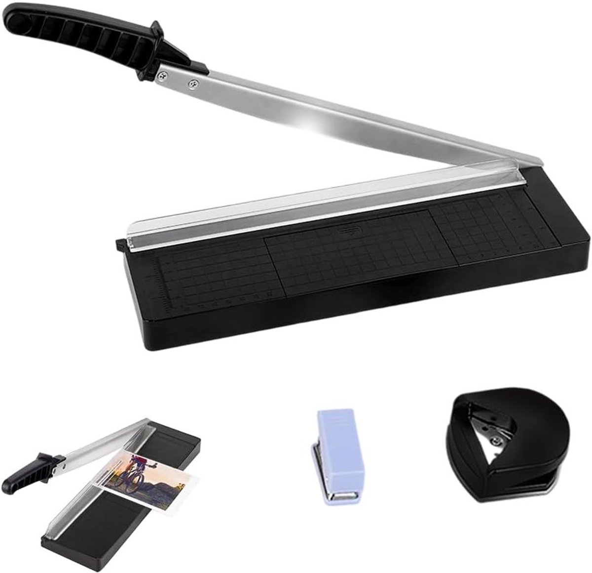 Papiersnijder A4 - Snijmachine Hefboom - Precisie Snijden - Snijdt 8 Vellen - 34 cm - Zwart