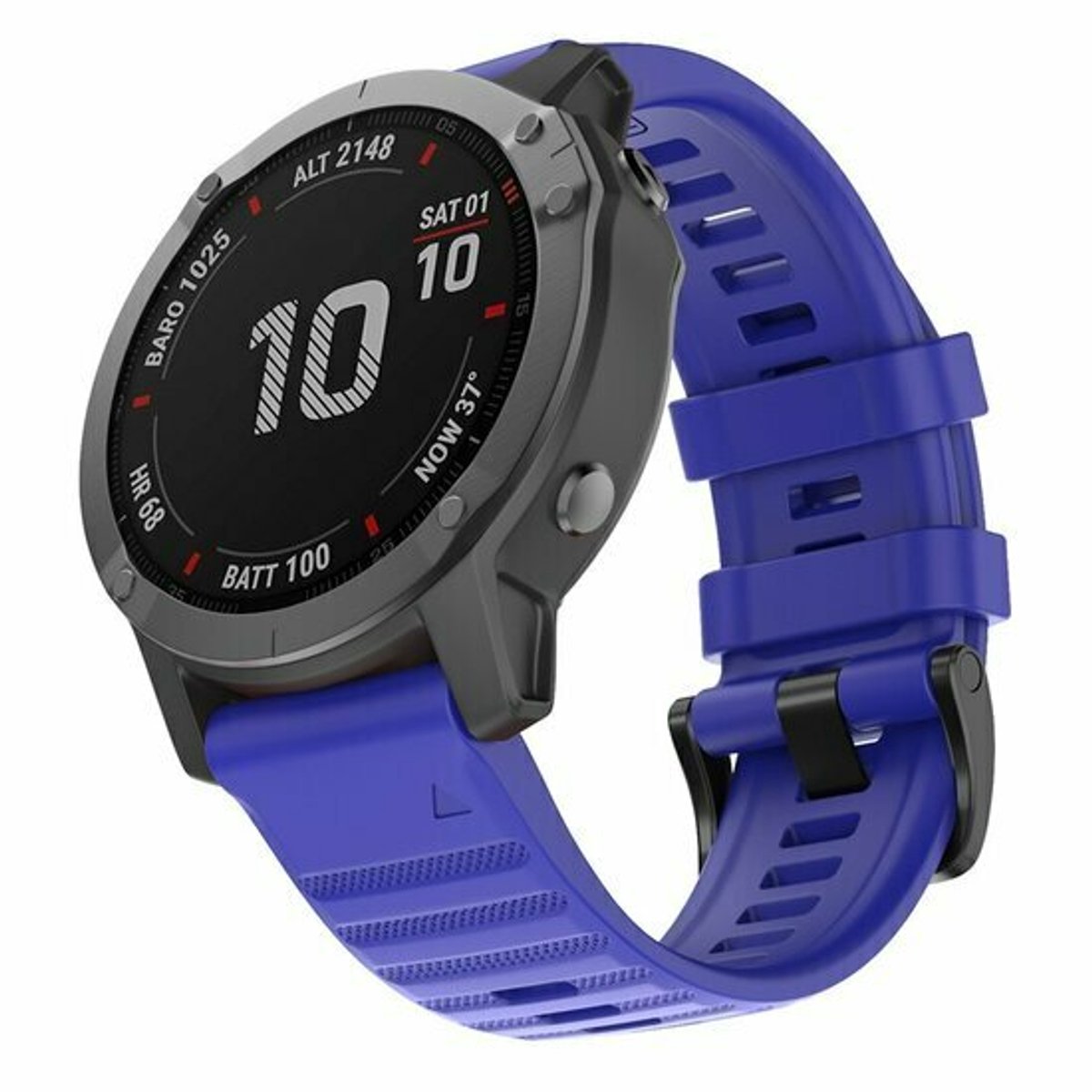 By Qubix - Geschikt voor Garmin bandje - 22mm Quickfit - Siliconen bandje - Kobalt blauw - Geschikt voor Garmin Fenix 9 / 9 pro - 47mm