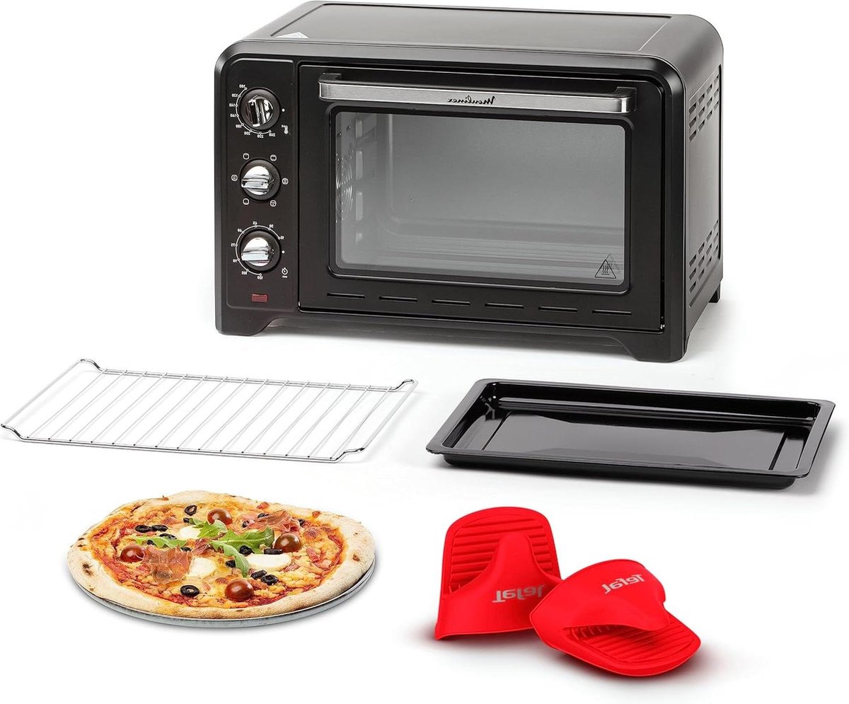 Opzetoven - Aanrechtoven - Dagelijks Koken - 6 Kookmodi - 33 Liter - Zwart