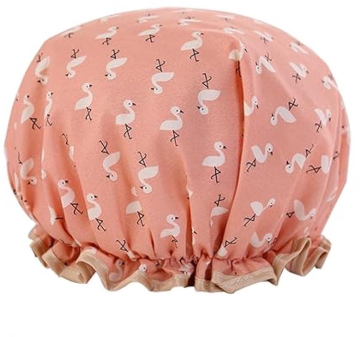 Elzusha - Douchemuts - Roze met Flamingo's, Waterdicht