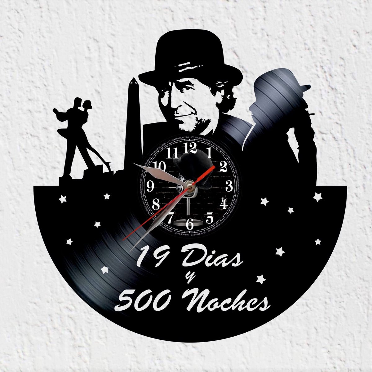 Elzusha - Wandklok Antiek Vinyl Record 30 cm - Design uit Spanje