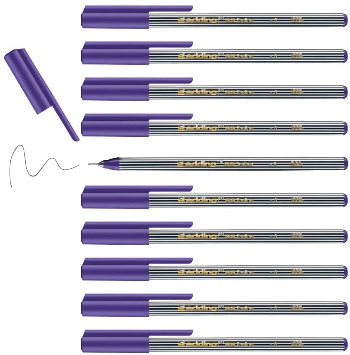 Elzusha - 10-Pens Fineliner Set - Violet - 0.3 mm