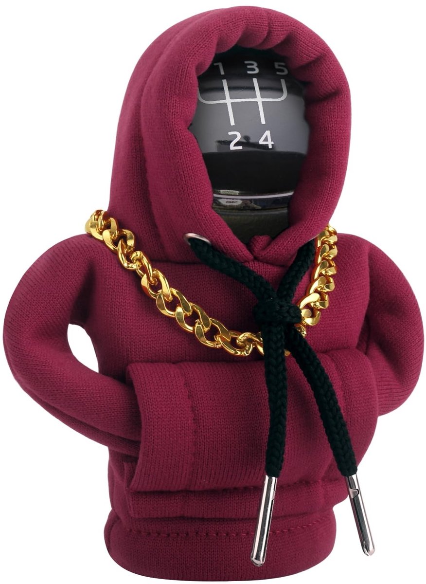 Elzusha - Gear Shift Knop Hoodie voor Auto's, Creatieve Decoratie (Rood)