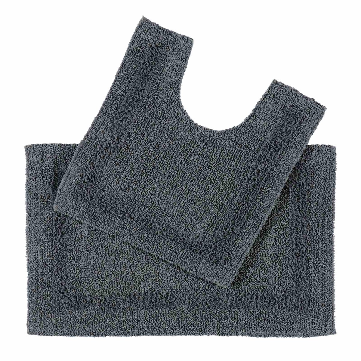 Elzusha - Luxe Badmat Set van 2 Stukken in Grijs