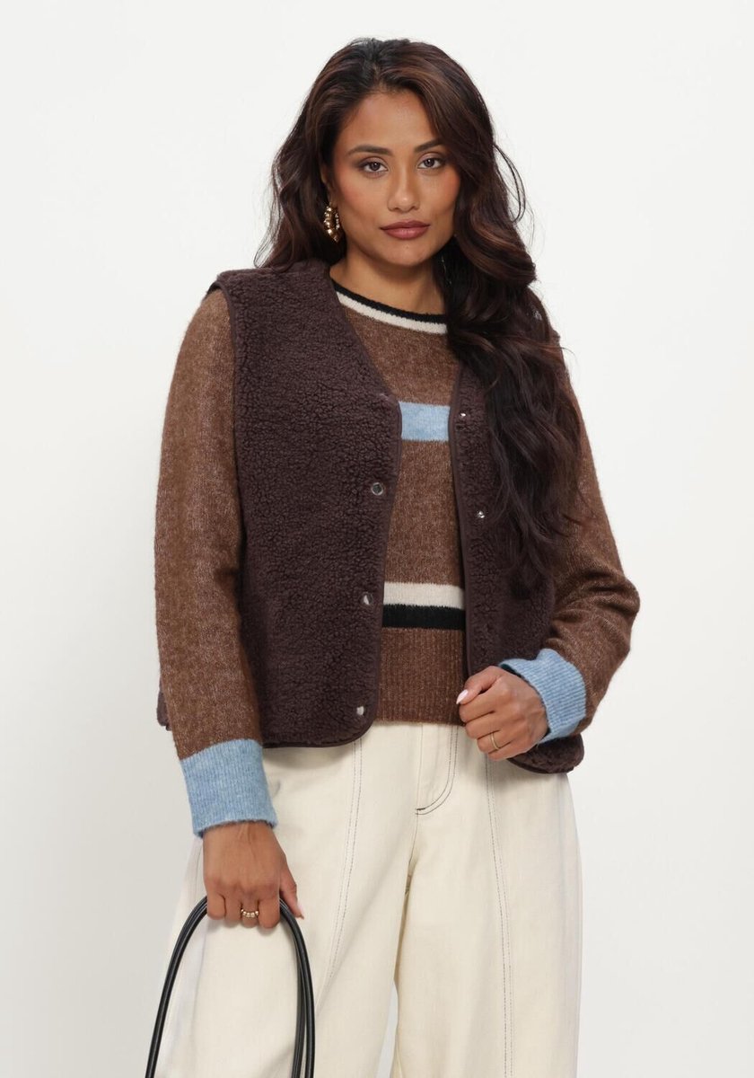Object Objella Waistcoat Noos Blazers Dames - Bruin - Maat 42