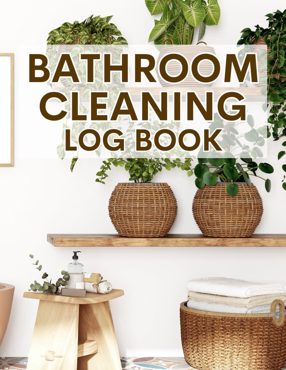 Bathroom Cleaning Log Book: Washroom and Bathroom Cleanup Schedule and Cleaning Checklist for Hotels, Home, Office - ShopVlot