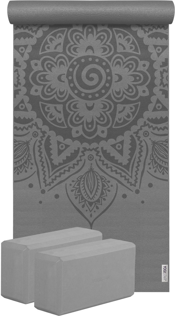 Yoga-Set Starter Edition - spiral mandala (Yogamatte + 2 Yogablöcke)