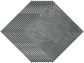 Zelfklevende PVC Vinyl Vloertegels 30x30 cm – Set van 33 Stuks – ca. 3 m² – Peel & Stick Vinyl Vloer – Waterbestendig – Marmerlook – Voor Keuken, Badkamer & Woonkamer - PVC laminaat – Grijs Marmer