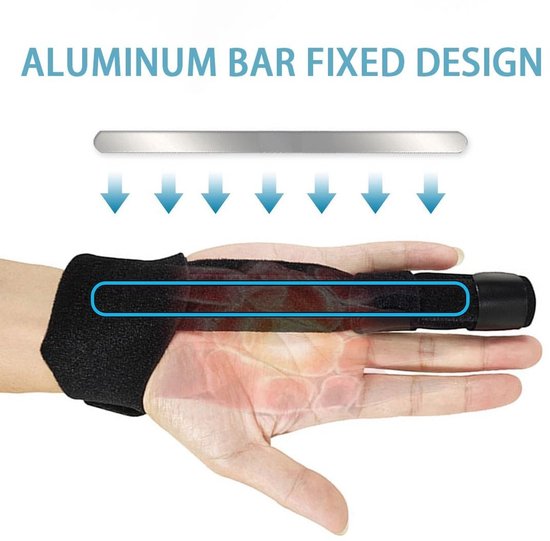 Verstelbare Vingerbeugel met Aluminiumplaat voor Vingerfracturen, Trigger Finger en Artritis, Bescherming en Ondersteuning voor de Hand — afbeelding 3