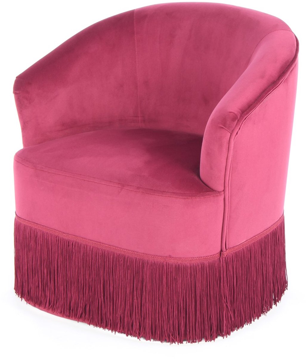 Padiro kinderfauteuil - bordeaux - fluweel - 48 x 50 x 42 cm - modern