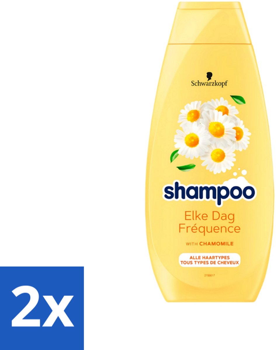 Schwarzkopf - Shampoo - Elke dag - Kamille - Alle types haar - 400 ml - Voordeelverpakking - 2 stuks