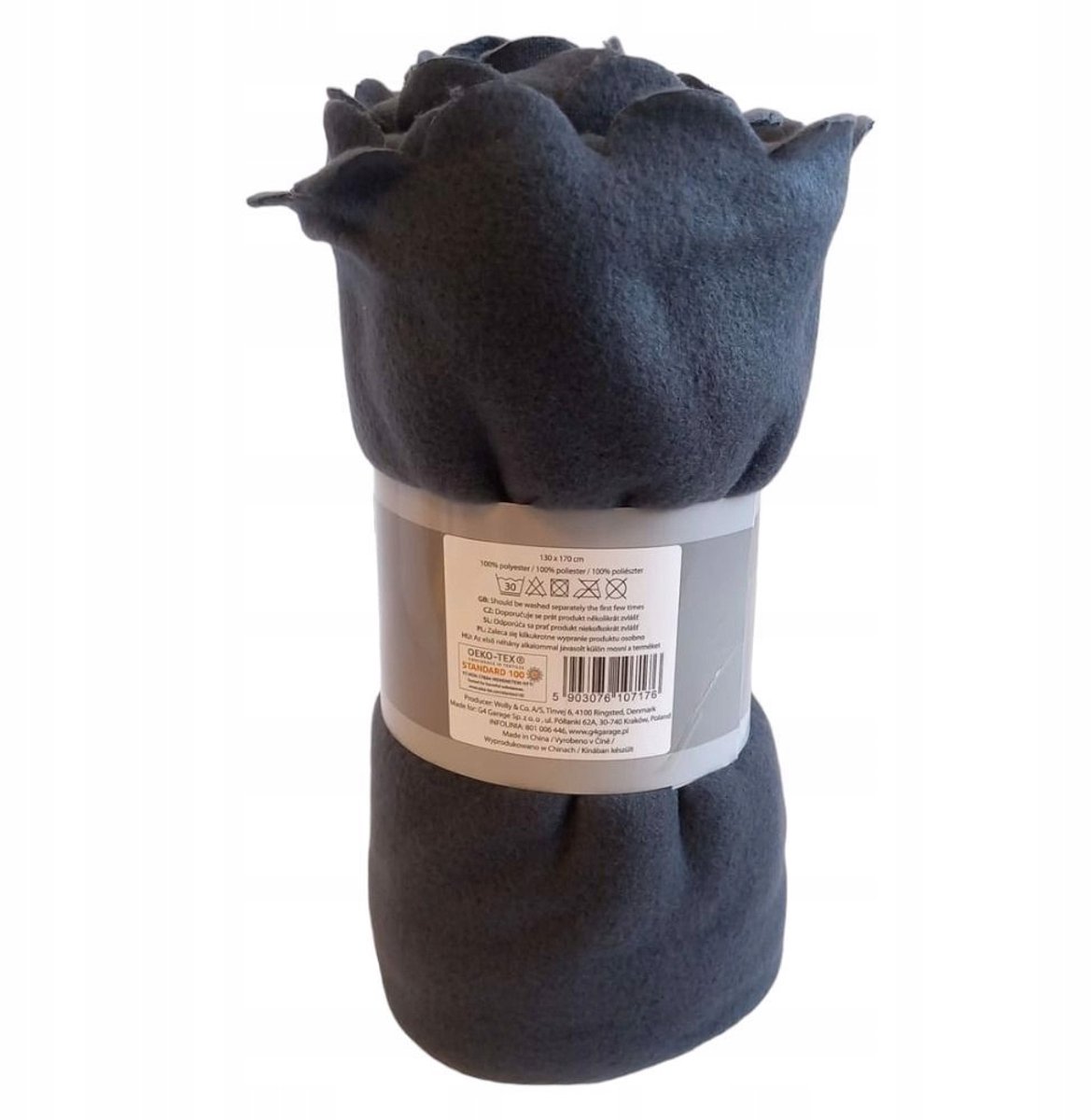 Zachte Polar Fleece Deken 130x170cm - Antraciet