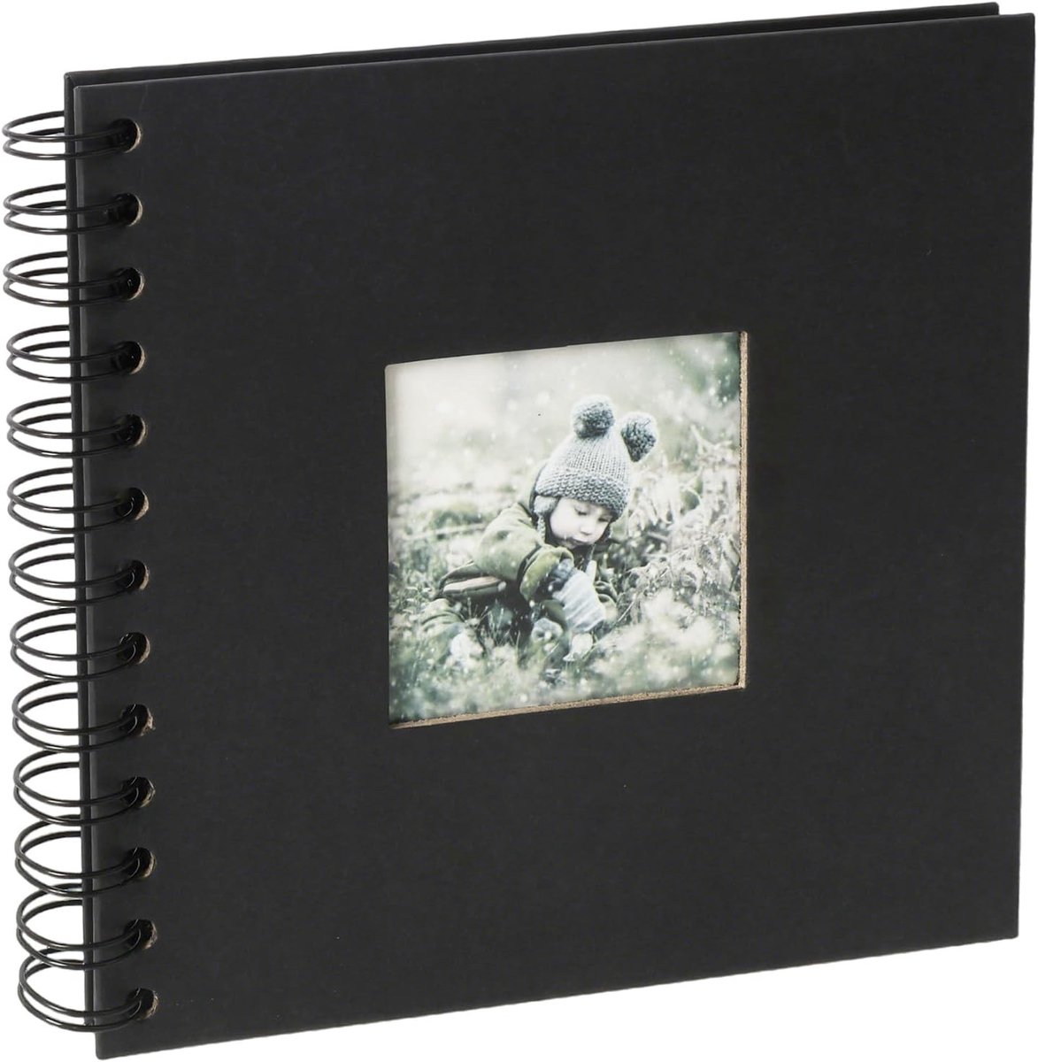 Fotoboek 17 x 17 cm met Spiral Binding en 40 Witte Pagina's voor Herinneringen, Bruiloft, Familie, Baby, Verjaardag en Jubileum