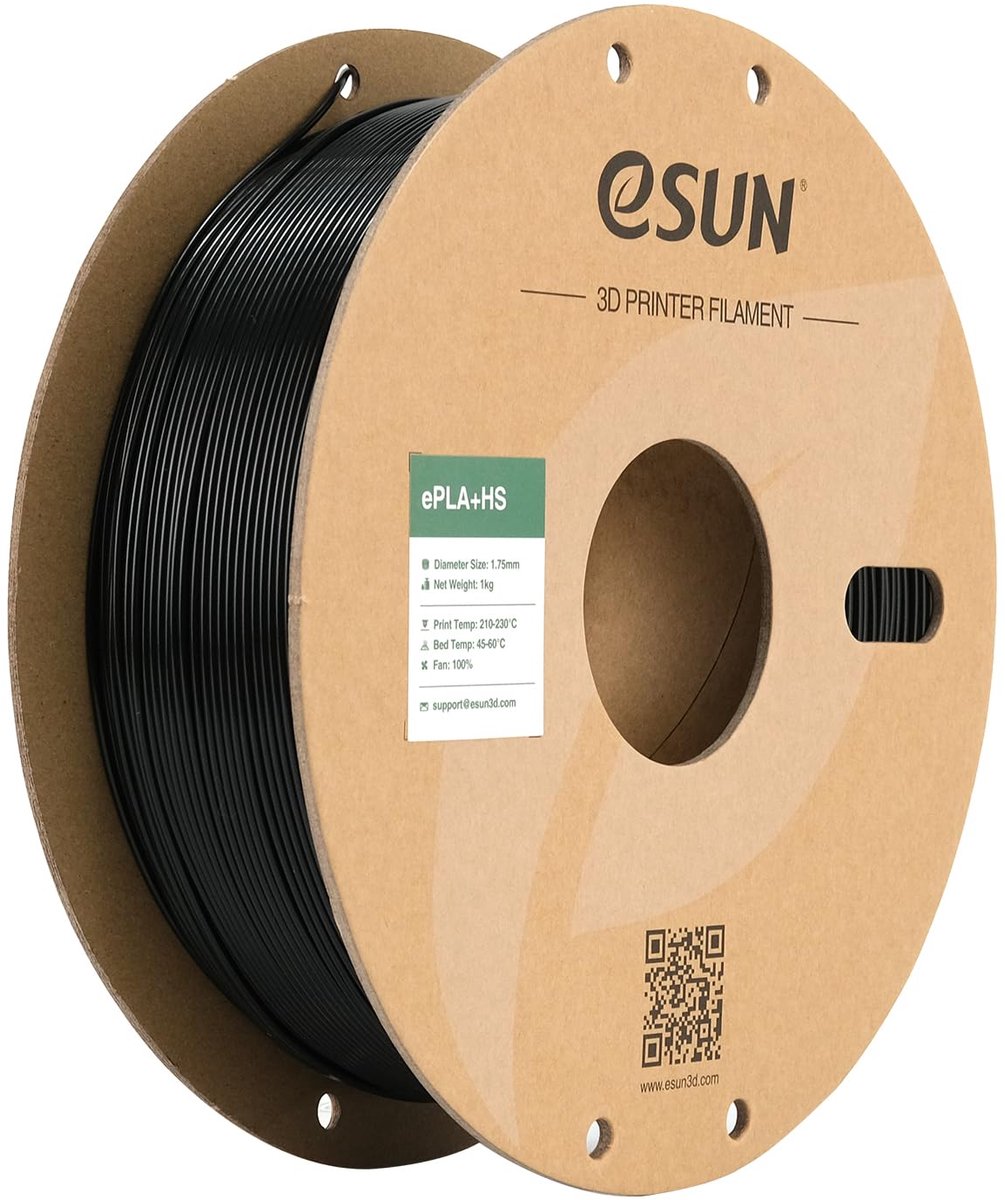 eSUN PLA+ Filament 1.75mm, PLA+HS Hoge Snelheid Filament 1kg Zwart - ShopVlot