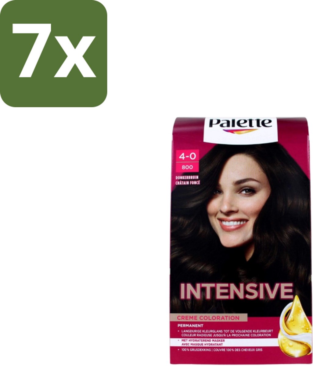 7 x Poly Palette – Haarverf – 750 Chocoladebruin / 3-65 – 115 ml - Haarkleur - Chocoladebruin - Permanente Haarkleuring - Haarkleuren - Haarverf