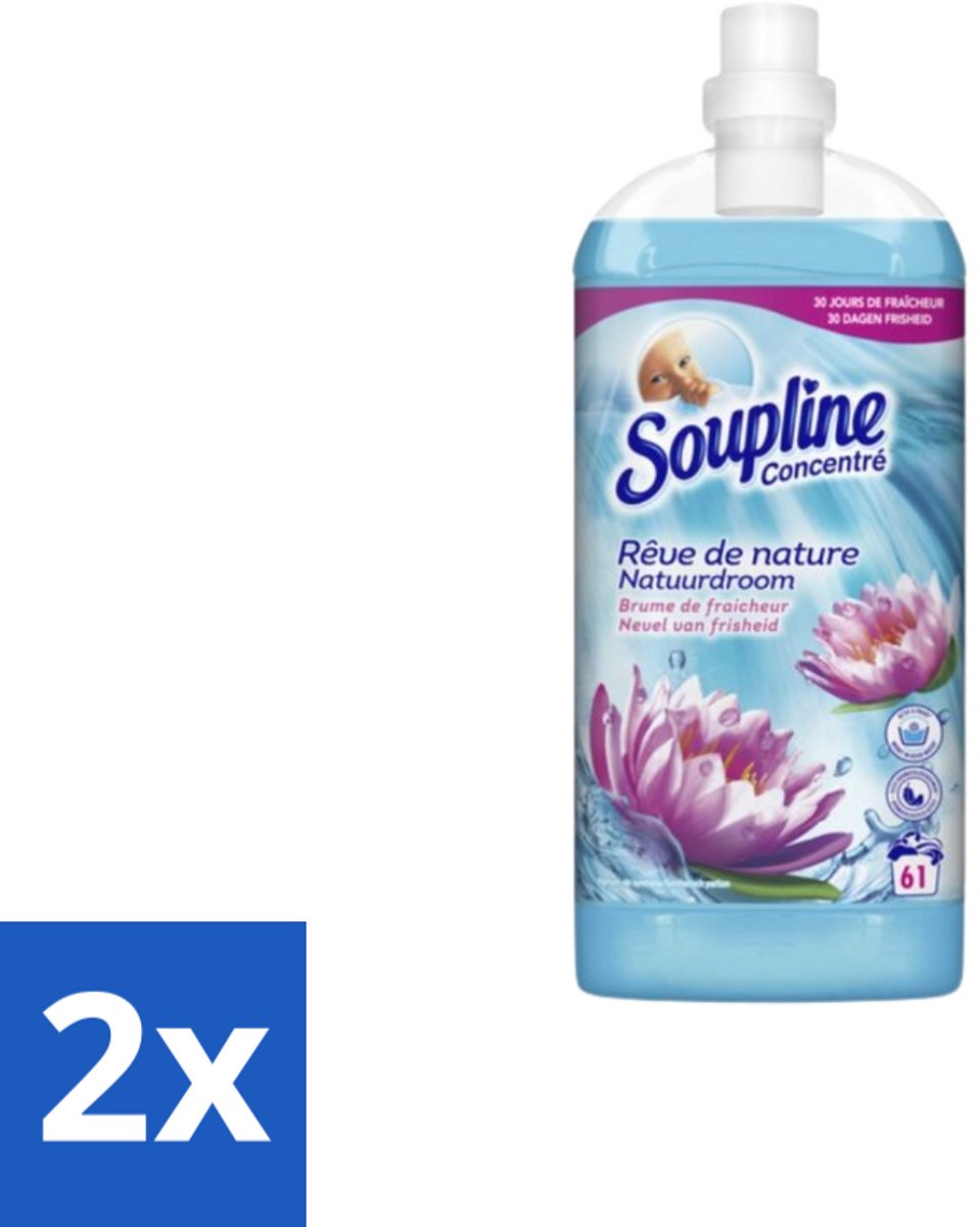 Soupline – Wasverzachter – Nevel van Frisheid – 1,35 L - Voordeelverpakking - 2 stuks