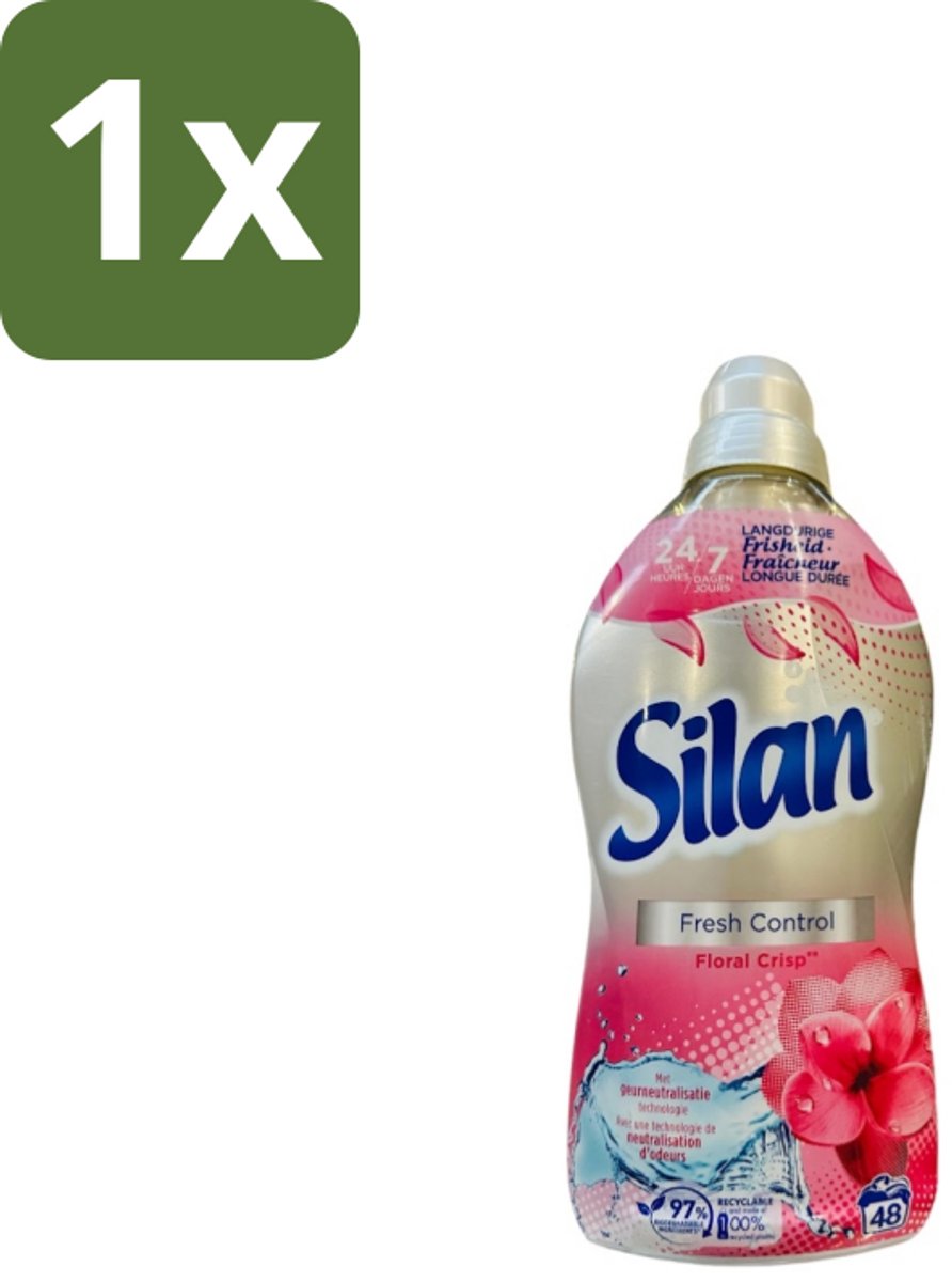1 x Silan – Wasverzachter – Fresh Control Floral Crisp – 1056 ml - Wasverzachter - Frisheid - Bloemige Geur - Wasmachine - Textiel Verzachter