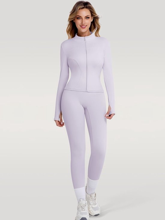 Currero Pilates Pak Dames - Yoga - Buttshaper - Gym - Fitness - Butt Lift - Bil Vergrotend - Heup Liftend - Yogakleding - Paars M — afbeelding 4