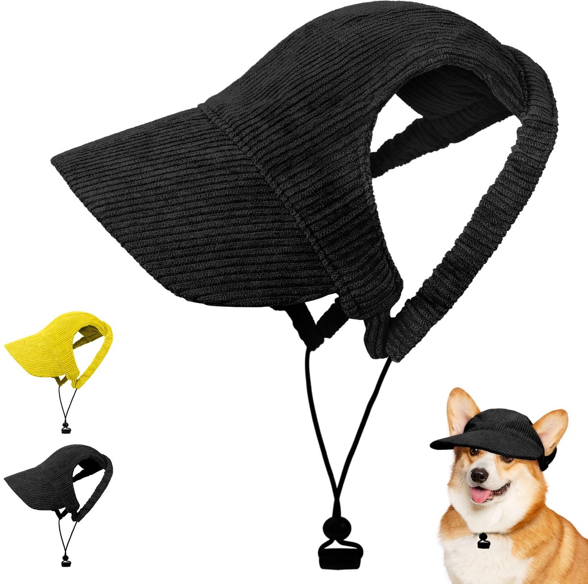 OFFCUP Hondenhonkbalpet Verstelbare Hondenzonnehoed met Oorgaten Buitenpet voor Honden Zomerreispet Zonnehoeden - ShopVlot