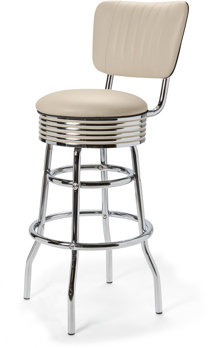 Bel Air Furniture Palace Barstool Backrest BP 77 Chrome wit