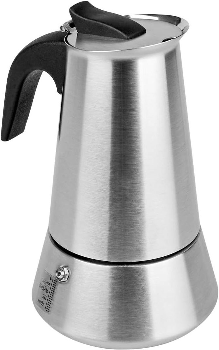 Espresso Maker - Koffiezetter Moka - Koffie Zetten - Roestvrij Staal - 4 Koppen 200ml - Zilver