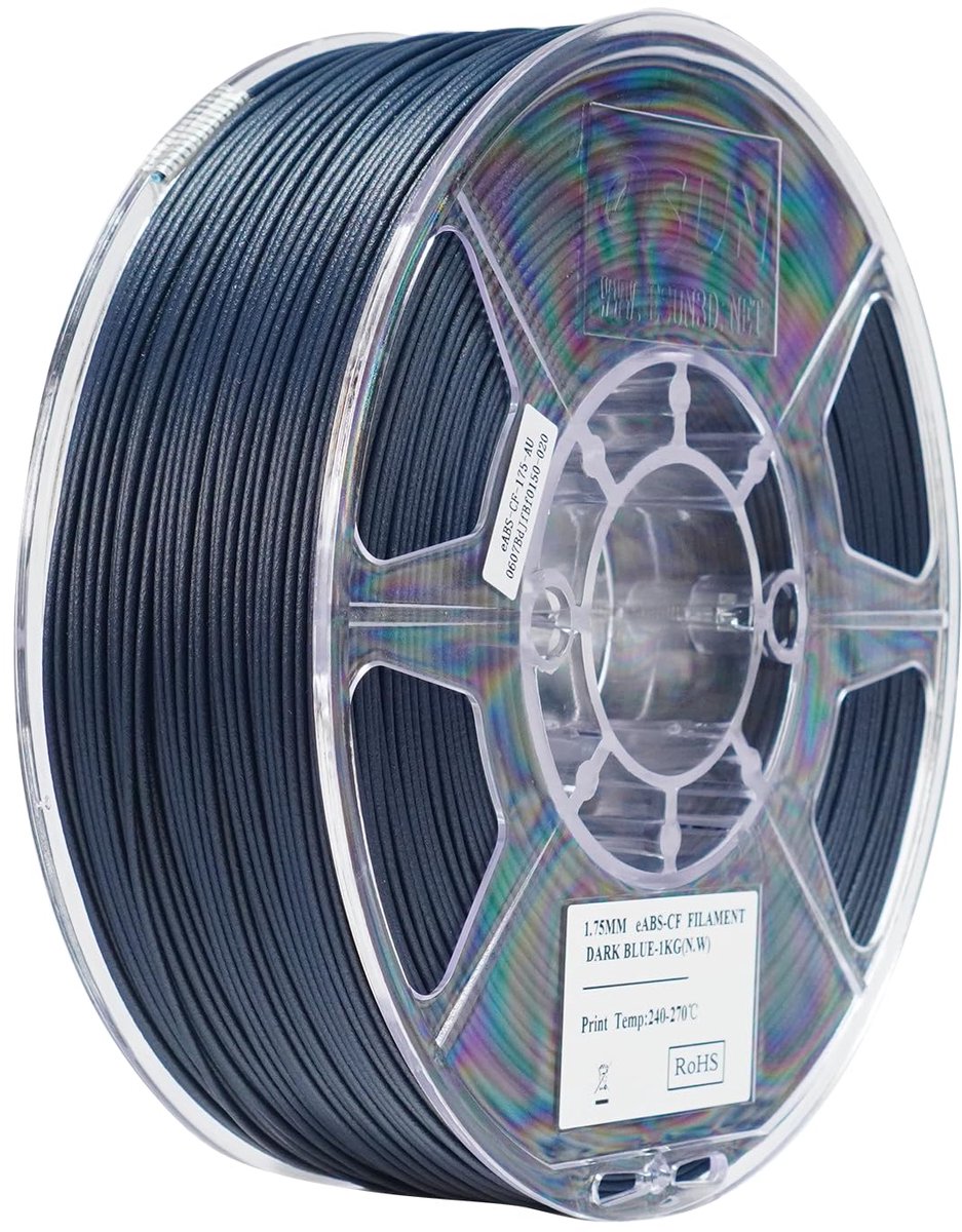eSUN ABS-CF Filament 1,75mm, Koolstofvezel Gevuld ABS, 1KG Spoel (2,2 LBS) 3D Printing Materialen voor FDM 3D Printers - ShopVlot