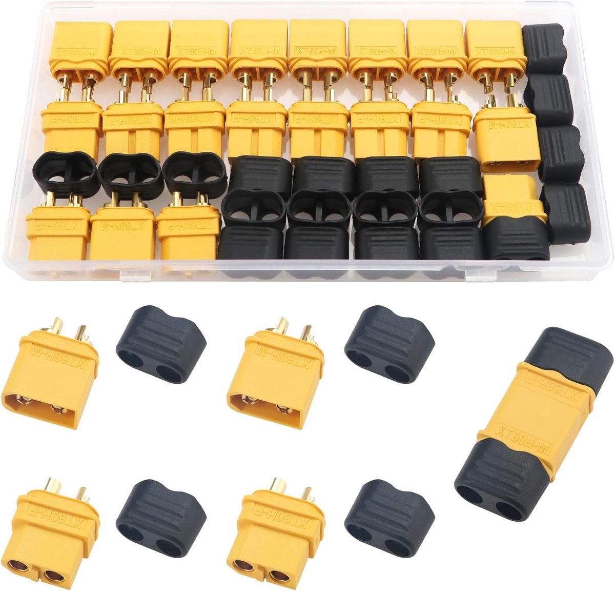 10 Paar XT60 XT60H Accu Connectoren, Male Female Verbindingen voor RC Lipo Batterijen, Hoogwaardige Jacket Connectoren