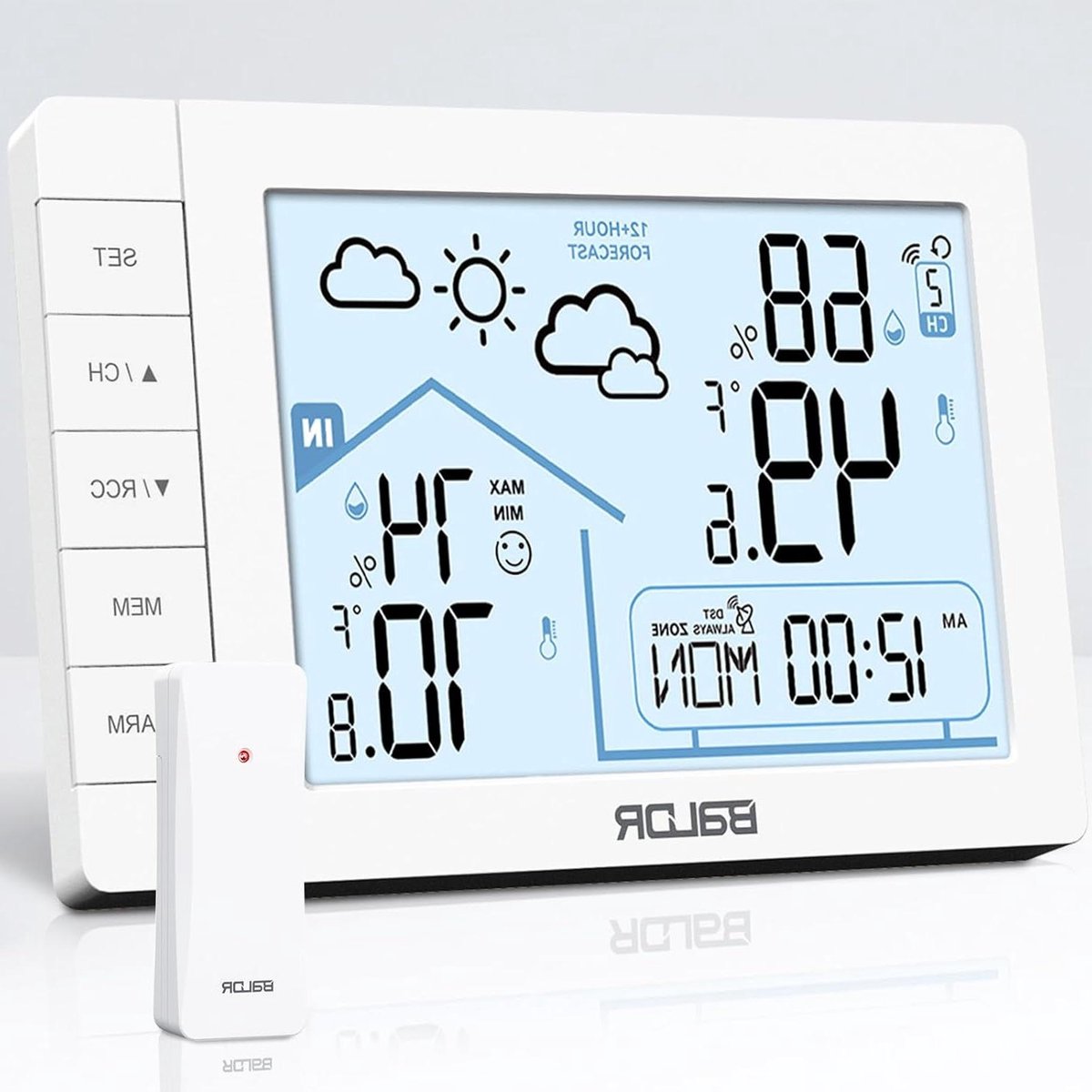 Draadloos Weerstation - Binnen Buiten - Klimaat Monitoren - 12-24 Uurs Voorspelling - Tot 3 Sensoren - Wit