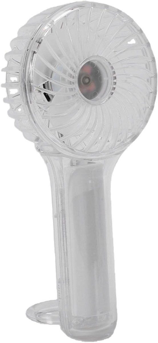 Hangende Handventilator - Mini Ventilator - Persoonlijke Verkoeling - Met Kleurrijke Verlichting - 20x9.5x5 cm - Wit