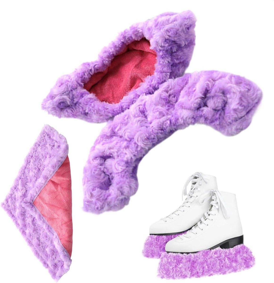 Schaats Soakers - Schaatsbeschermers - Slijtage Voorkomen - Absorberend Materiaal - Maat M L XL - Paars