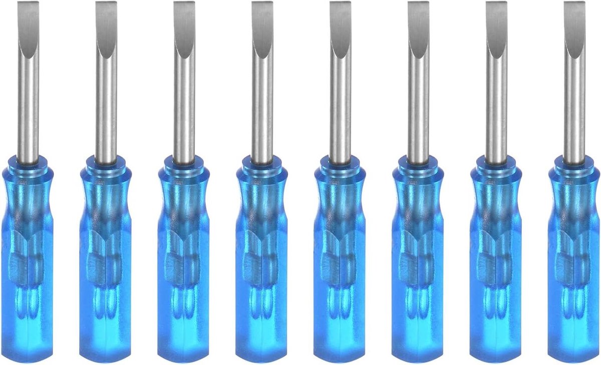 Mini Schroevendraaiers - Precisie Set - Kleine Reparatie - Magnetische Kop - 8 Stuks - Blauw