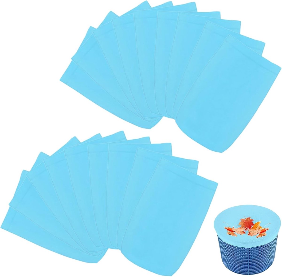 Set van 20 skimmer sokken voor zwembadfilter, herbruikbare accessoires ter bescherming van de pomp, filternet en skimmernet