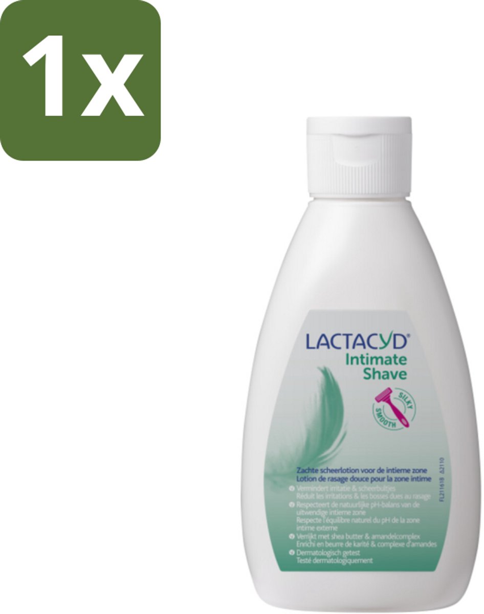 1 x Lactacyd – Intimate Shave – Scheerlotion – 200 ml - Intieme Scheerlotion - Scheerlotion Intieme Zone - Gevoelige Huid - Scheerbultjes - Irritaties